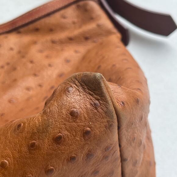 Vintage Dooney & Bourke Ostrich Hobo Bag Purse - Picture 5 of 16